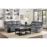 Muirfield Gray Double Reclining Sofa - Ornate Home