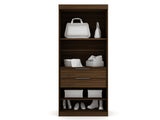 Mulberry 2.0 Sectional Wardrobe Closet in Brown - Ornate Home