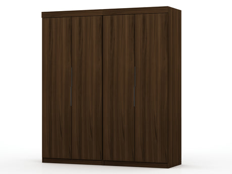 Mulberry 2.0 Wardrobe Closet in Brown (set of 2) - Ornate Home
