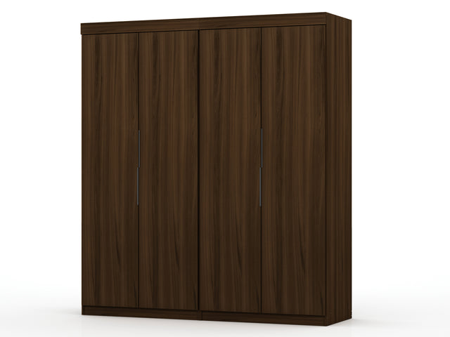Mulberry 2.0 Wardrobe Closet in Brown (set of 2) - Ornate Home