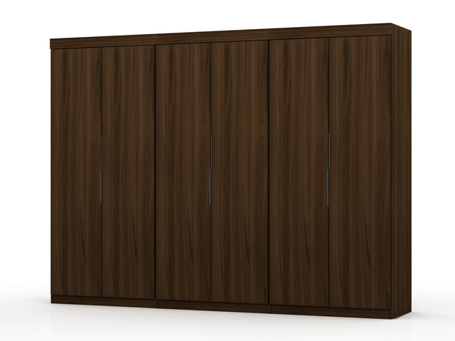Mulberry 2.0 Wardrobe Closet in Brown (set of 3) - Ornate Home