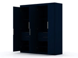 Mulberry 2.0 Wardrobe Closet in Tatiana Midnight Blue (set of 2) - Ornate Home