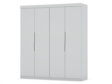 Mulberry 2.0 Wardrobe Closet in White (set of 2) - Ornate Home