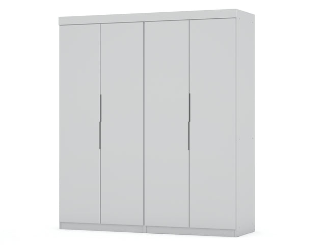 Mulberry 2.0 Wardrobe Closet in White (set of 2) - Ornate Home