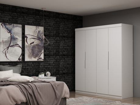 Mulberry 2.0 Wardrobe Closet in White (set of 2) - Ornate Home