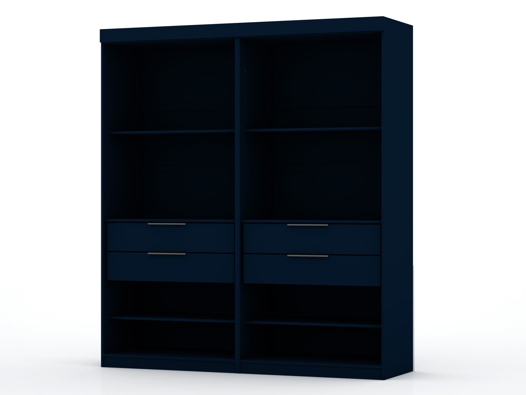 Mulberry Open 2 Sectional Closet in Tatiana Midnight Blue (set of 2) - Ornate Home