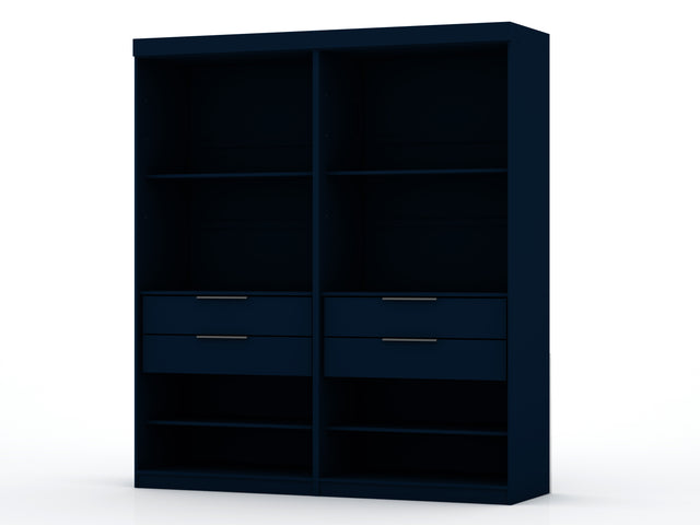 Mulberry Open 2 Sectional Closet in Tatiana Midnight Blue (set of 2) - Ornate Home