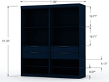 Mulberry Open 2 Sectional Closet in Tatiana Midnight Blue (set of 2) - Ornate Home