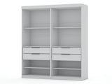 Mulberry Open 2 Sectional Closet in White (set of 2) - Ornate Home