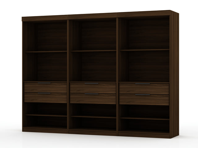 Mulberry Open 3 Sectional Closet in Brown (set of 3) - Ornate Home