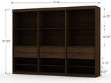 Mulberry Open 3 Sectional Closet in Brown (set of 3) - Ornate Home