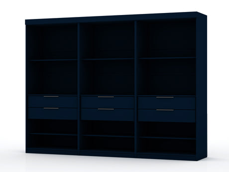 Mulberry Open 3 Sectional Closet in Tatiana Midnight Blue (set of 3) - Ornate Home