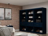 Mulberry Open 3 Sectional Closet in Tatiana Midnight Blue (set of 3) - Ornate Home