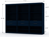 Mulberry Open 3 Sectional Closet in Tatiana Midnight Blue (set of 3) - Ornate Home