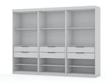 Mulberry Open 3 Sectional Closet in White (set of 3) - Ornate Home