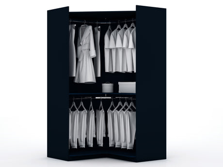 Mulberry Open 3 Sectional Corner Closet in Tatiana Midnight Blue (set of 3) - Ornate Home