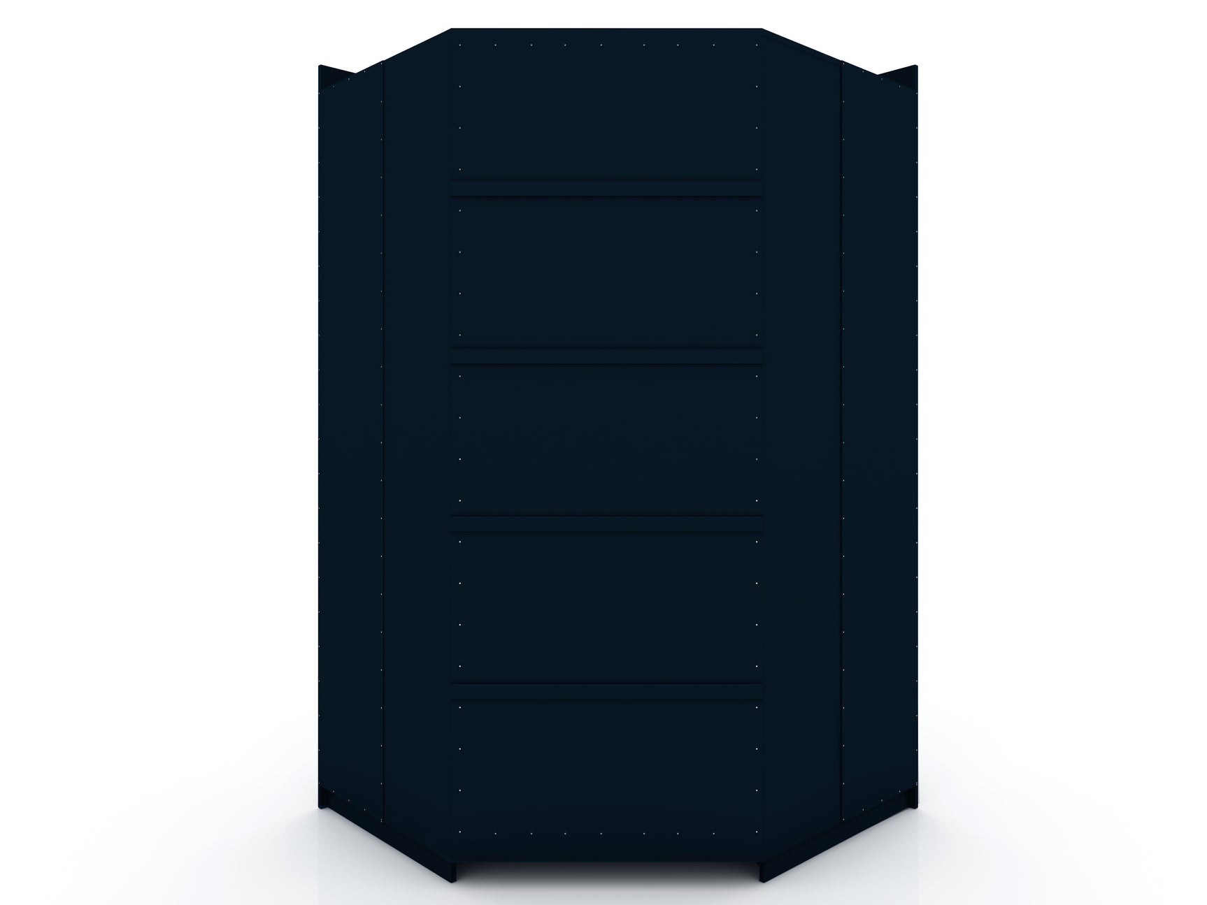 Mulberry Open 3 Sectional Corner Closet in Tatiana Midnight Blue (set of 3) - Ornate Home