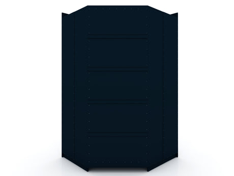 Mulberry Open 3 Sectional Corner Closet in Tatiana Midnight Blue (set of 3) - Ornate Home