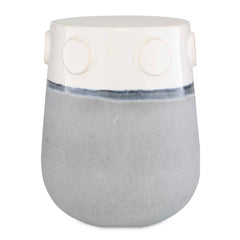 Mulvane Blue/White Ceramic Garden Stool - Ornate Home