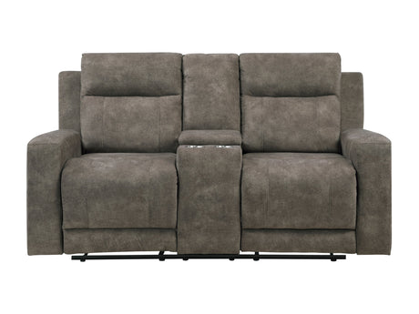 Muncie Brown Double Reclining Loveseat - Ornate Home