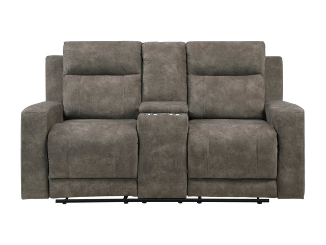 Muncie Brown Double Reclining Loveseat - Ornate Home