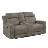 Muncie Brown Double Reclining Loveseat - Ornate Home