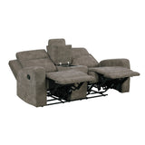 Muncie Brown Double Reclining Loveseat - Ornate Home