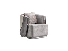 Munich Grey 3-pieces (Sofa & Loveseat & Chair) Living Room Set - Ornate Home