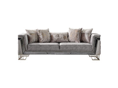 Munich Grey 3-pieces (Sofa & Loveseat & Chair) Living Room Set - Ornate Home