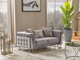 Munich Grey Stationary Loveseat