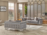Munich Grey Stationary Loveseat