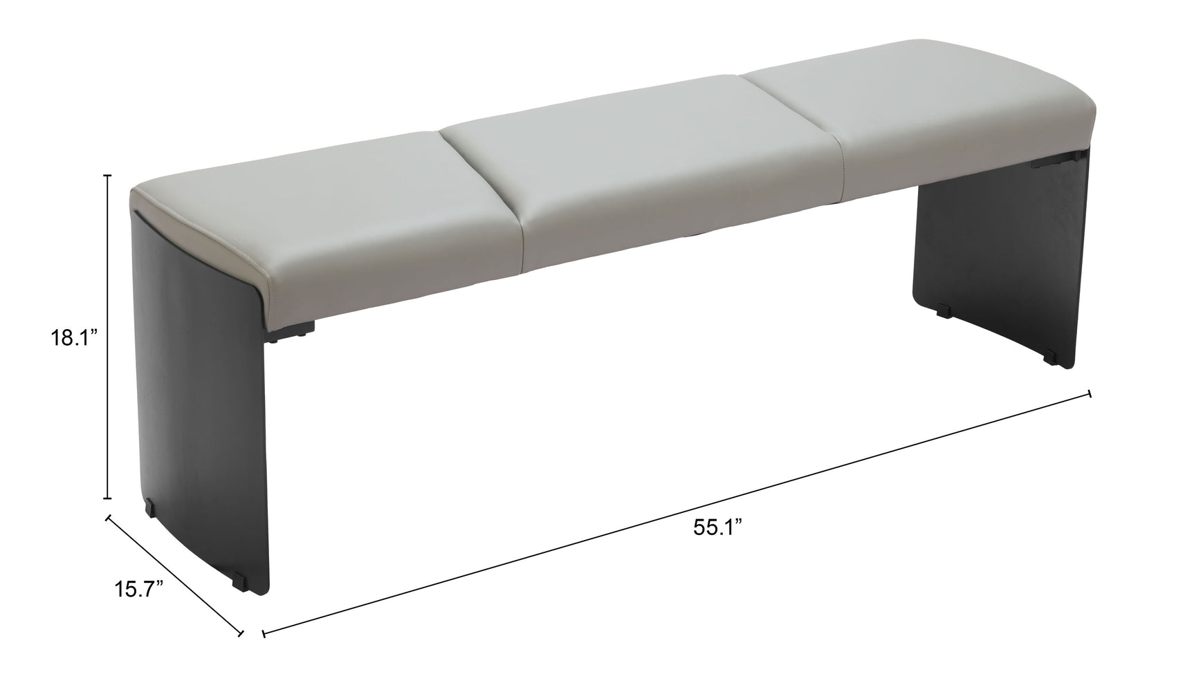 Mur Gray Bench - Ornate Home