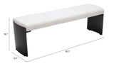 Mur White Bench - Ornate Home