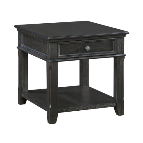 Muriel Charcoal End Table - Ornate Home