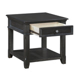 Muriel Charcoal End Table - Ornate Home
