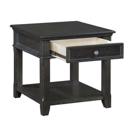 Muriel Charcoal End Table - Ornate Home
