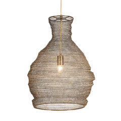 Murmur Brass Woven 1 Light Pendant - Ornate Home