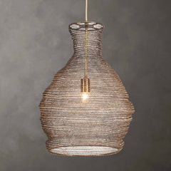 Murmur Brass Woven 1 Light Pendant - Ornate Home