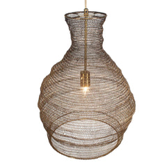 Murmur Brass Woven 1 Light Pendant - Ornate Home