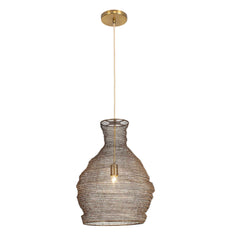 Murmur Brass Woven 1 Light Pendant - Ornate Home