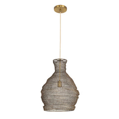 Murmur Brass Woven 1 Light Pendant - Ornate Home