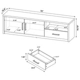 Murray Black 70-inch 2-door TV Stand Media Console - Ornate Home