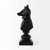 Murray Black Resin Fox in a Suit Bust - Ornate Home