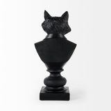 Murray Black Resin Fox in a Suit Bust - Ornate Home
