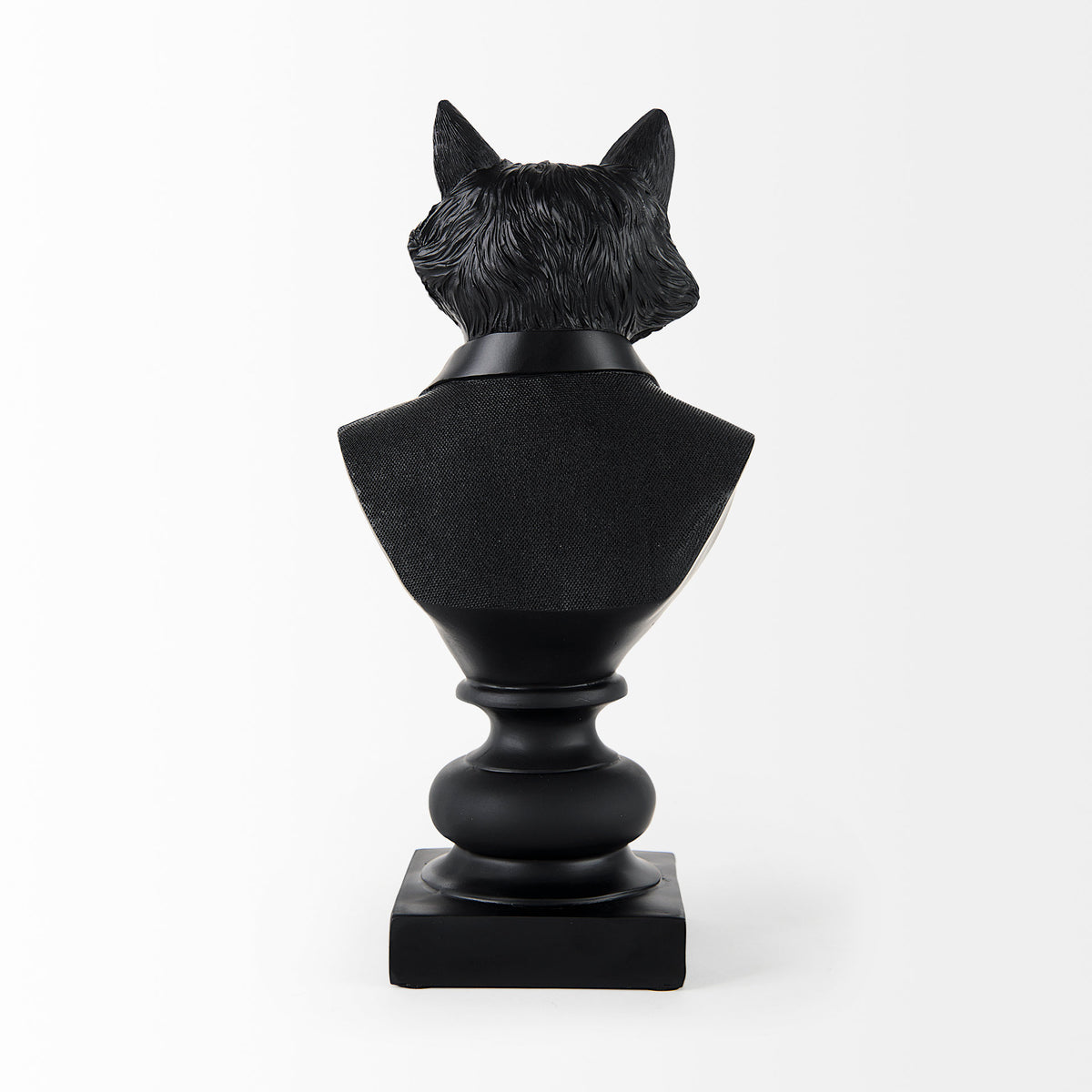 Murray Black Resin Fox in a Suit Bust - Ornate Home