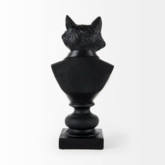 Murray Black Resin Fox in a Suit Bust - Ornate Home