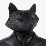 Murray Black Resin Fox in a Suit Bust - Ornate Home