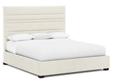 Murray White/Cream Fabric Panel King Bed - Custom - Ornate Home