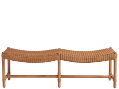 Murro Bay Natural Rattan Bench - Ornate Home