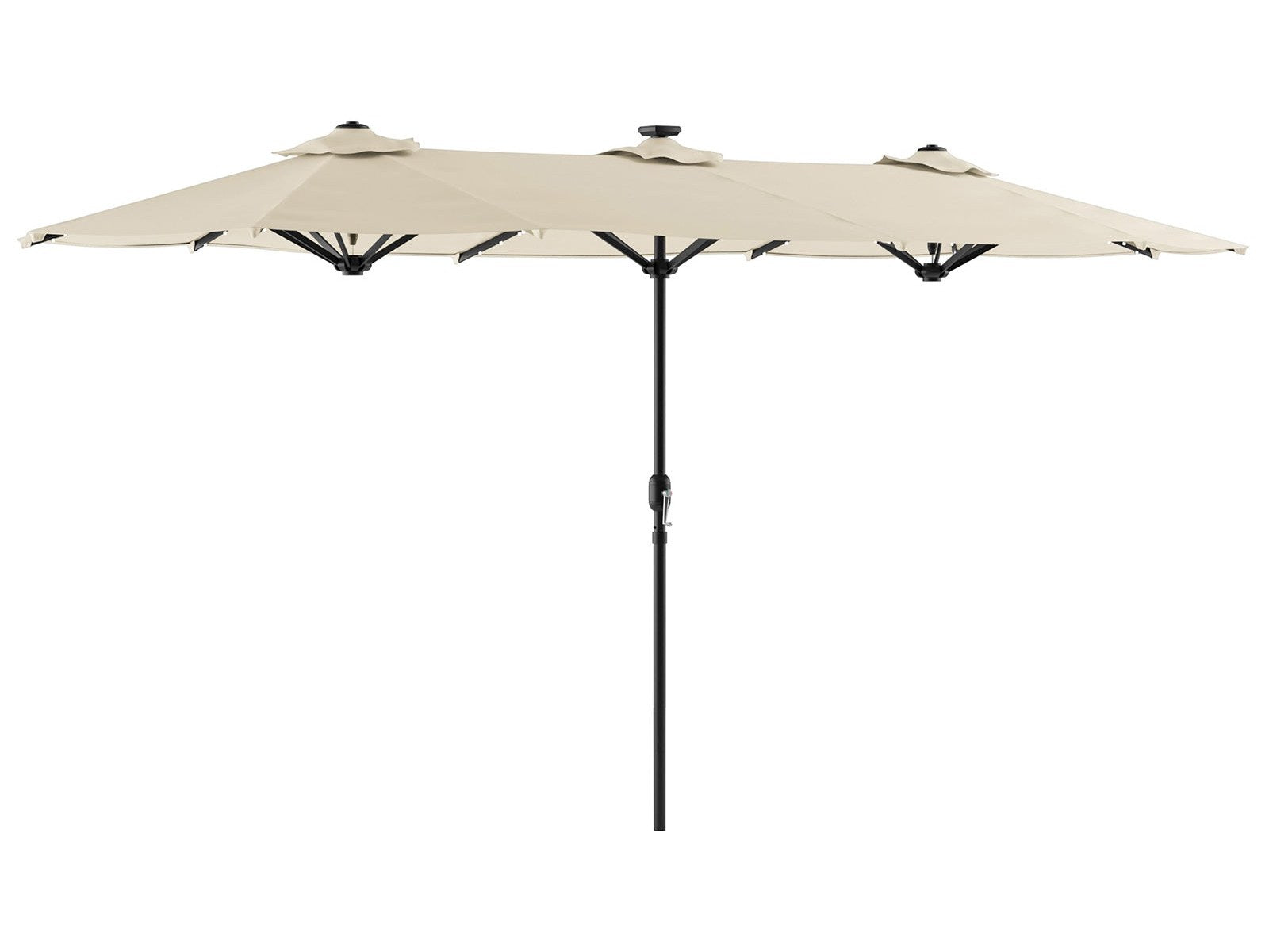 canvas rectangular patio umbrella Furniture of America Musa Canvas Stone Rectangular Market Umbrella